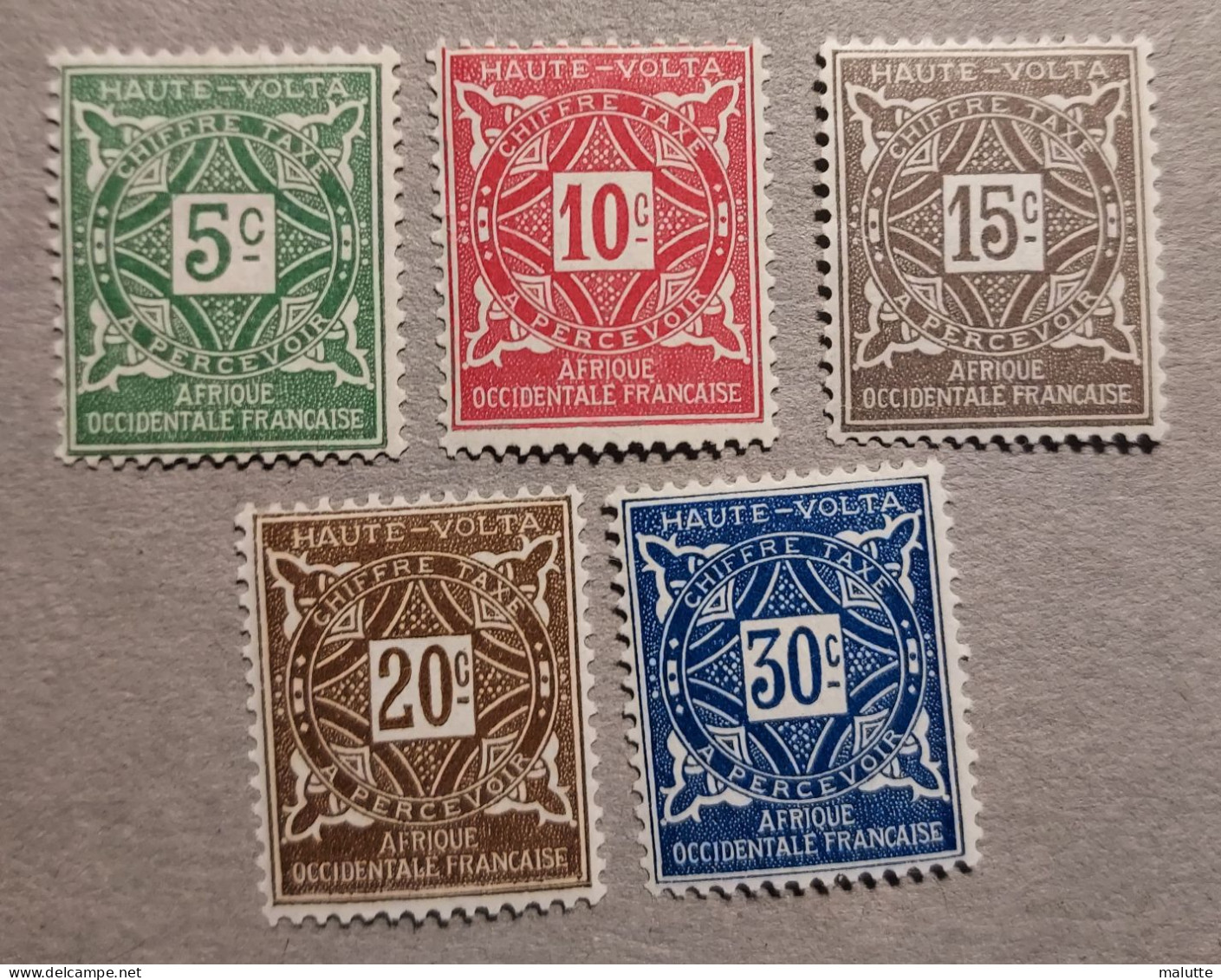 Haute Volta Colonie YT Taxe 11 à 15 * - Unused Stamps