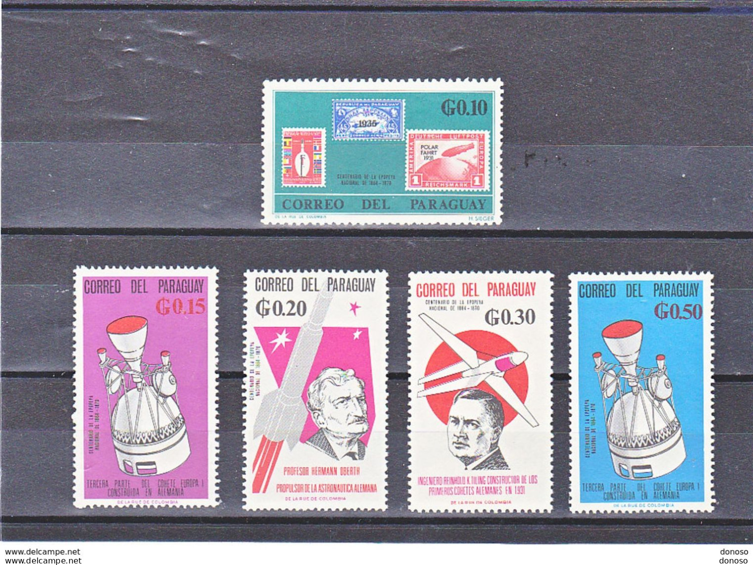 PARAGUAY 1966 ESPACE Yvert 842-846 NEUF** MNH - South America