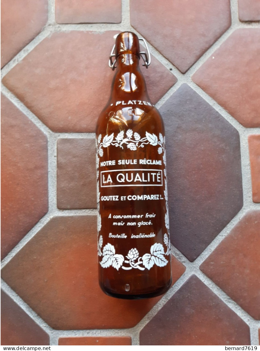 Bouteille De Biere-  100 Cl  - Platzen  Biere Bock - 75013  Paris   - ,110 Boulevard Auguste Blanqui - Birra