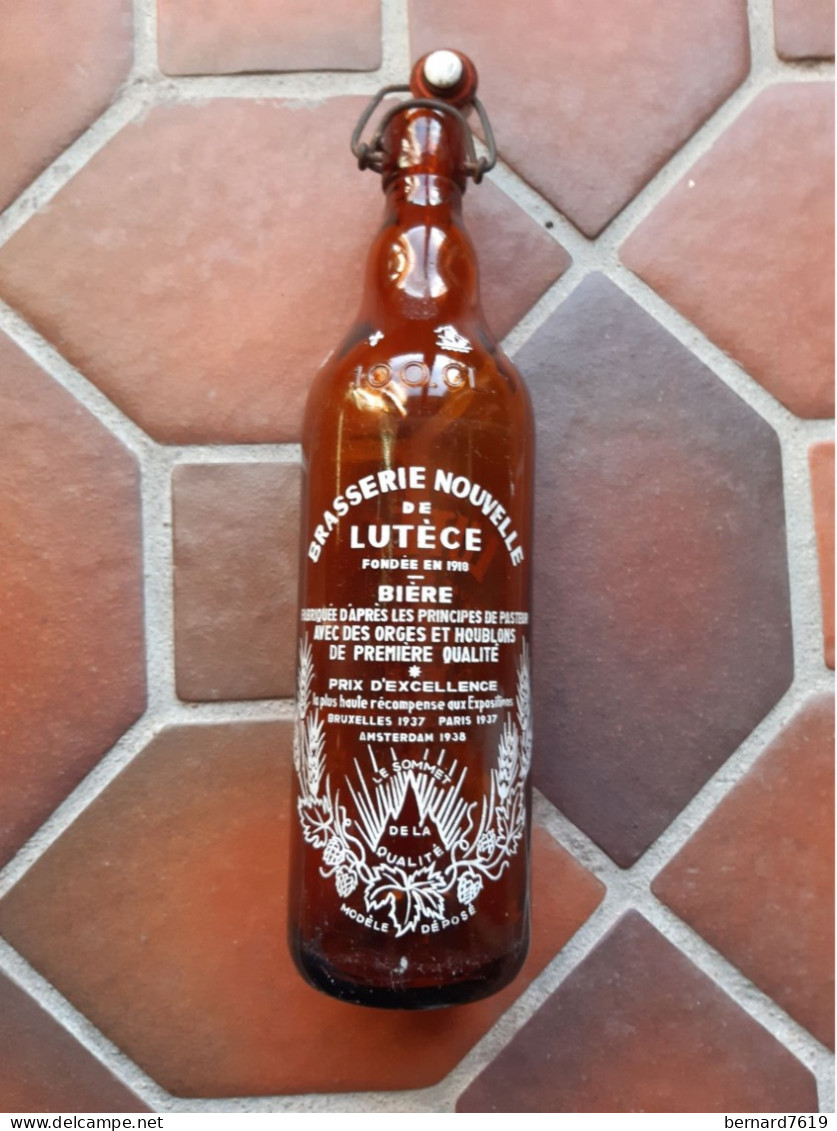 Bouteille De Biere-  100 Cl  -  Lutece   Biere Bock - 75013  Paris   - ,110 Boulevard Auguste Blanqui - Bier