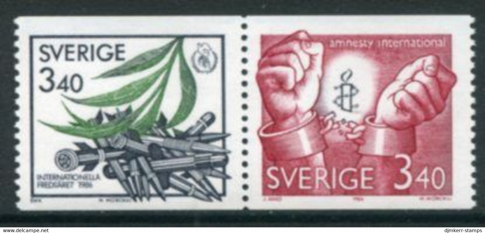 SWEDEN 1986 International Peace Year  MNH / **.  Michel 1407-08 - Neufs