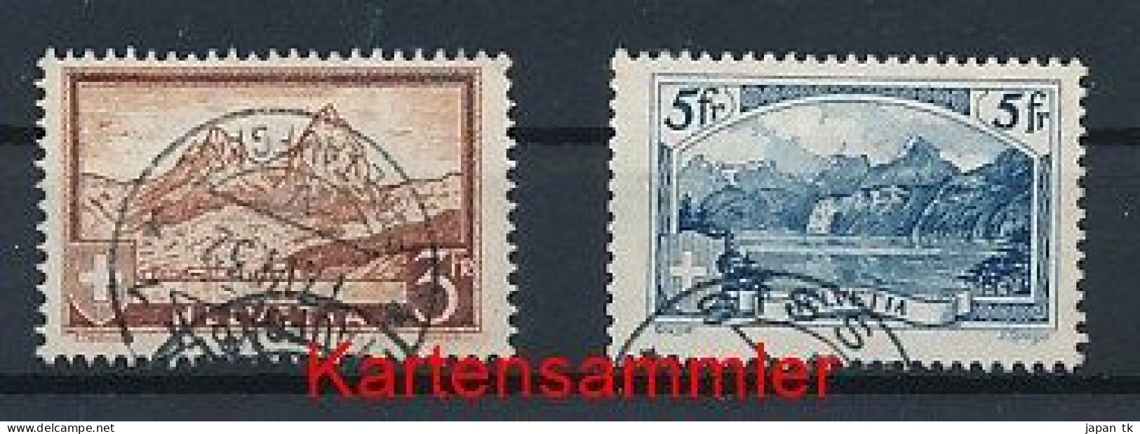 SCHWEIZ Mi. Nr. 226, 227 Freimarken: Gebirgslandschaften - Siehe Scan - Used - Used Stamps