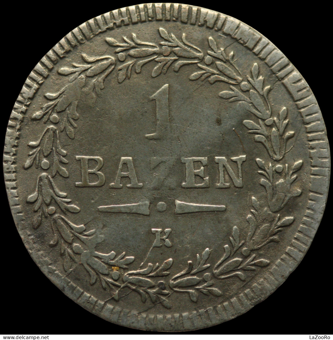 LaZooRo: Switzerland SAINT GALL 1 Batzen 1814 VF Scarce - Silver - Cantonal Coins