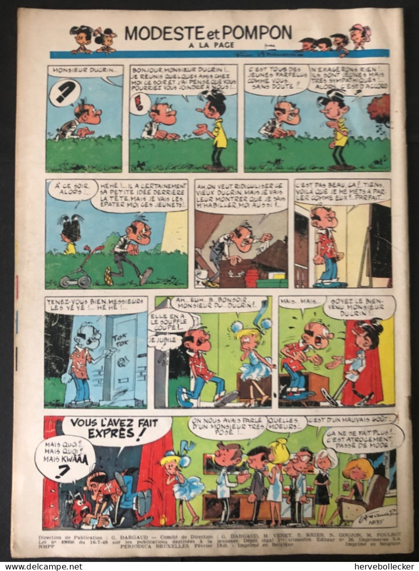 TINTIN Le Journal Des Jeunes N° 850  - 1965 - Tintin