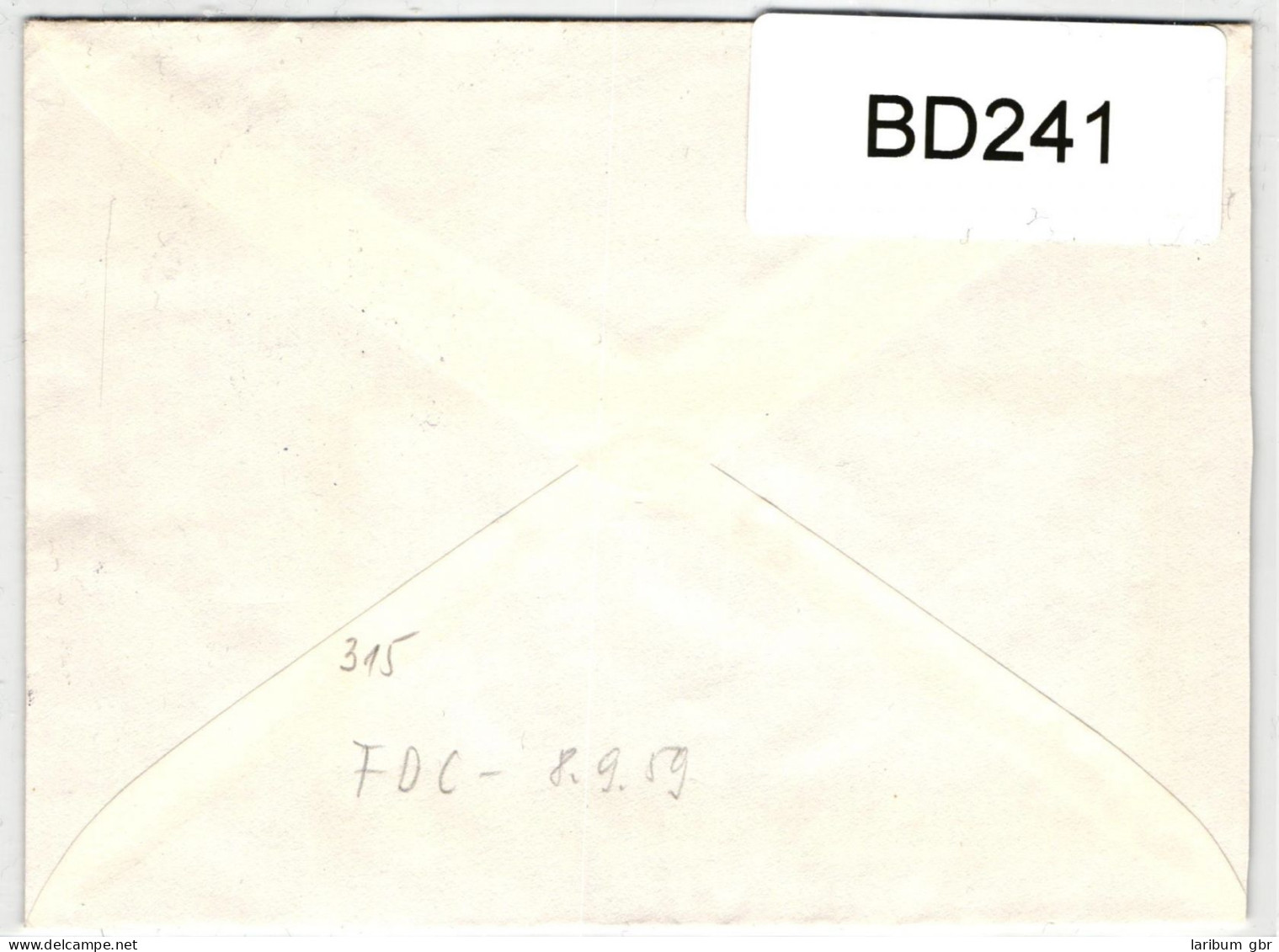 Bund 315 Auf Brief Als Einzelfrankatur Portogerecht #BD241 - Altri & Non Classificati