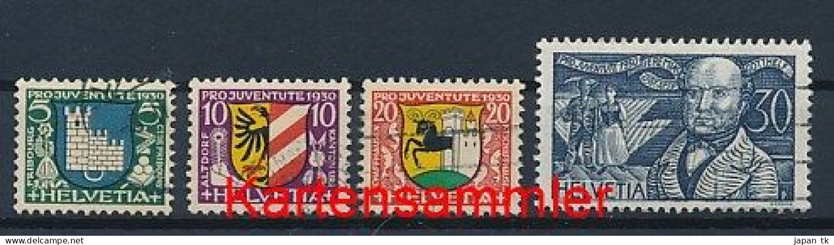 SCHWEIZ Mi. Nr. 241-244 „Pro Juventute“: Wappen- Siehe Scan - Used - Used Stamps