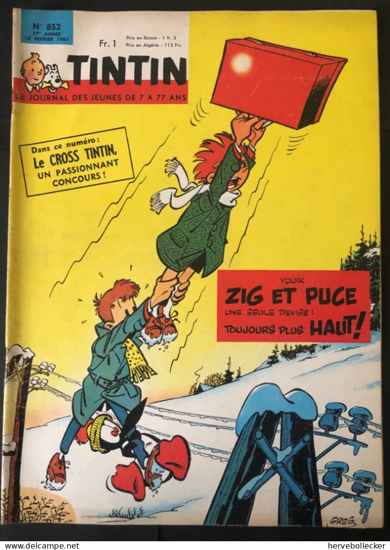 TINTIN Le Journal Des Jeunes N° 852 - 1965 - Tintin