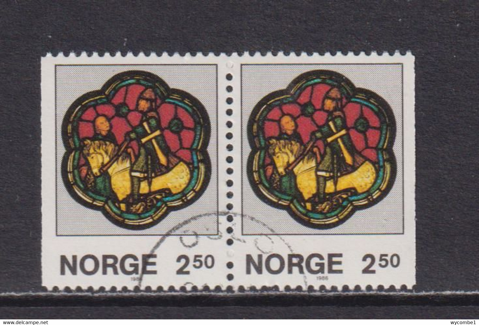 NORWAY - 1986 Christmas 2k50  Booklet Pair  Used As Scan - Gebruikt