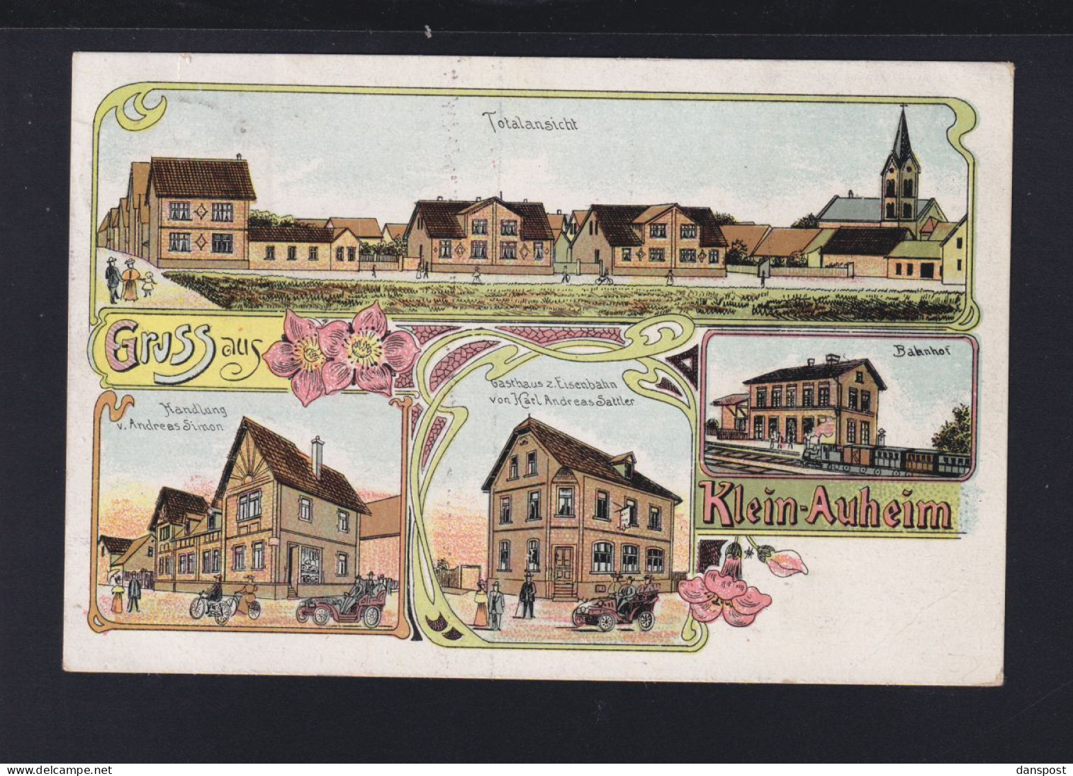 Dt. Reich Litho Klein-Auheim 4 Ansichten - Hanau