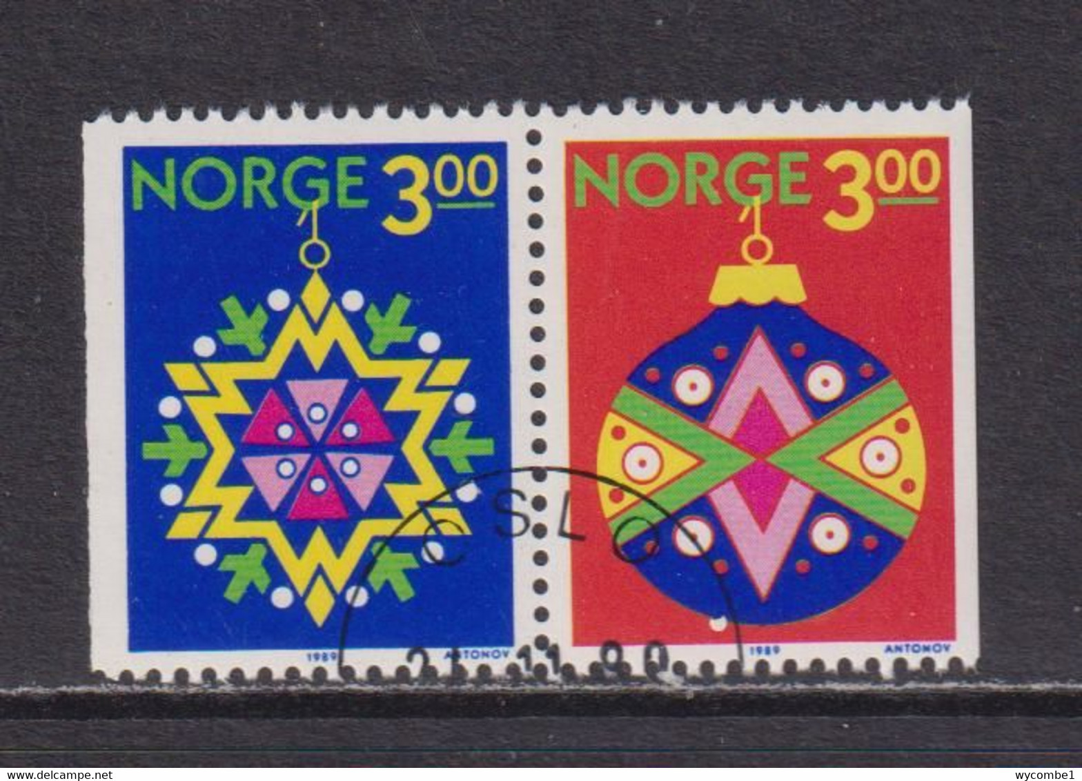 NORWAY - 1989 Christmas  Booklet Pair  Used As Scan - Used Stamps