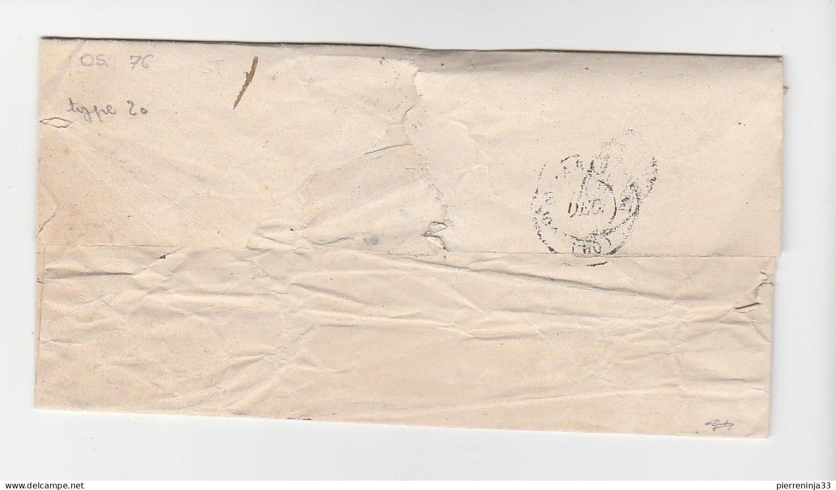 Lettre Avec Cursive "23 Lanouaille", Cachet Exideuil, Cachet "OR", 1847 - 1801-1848: Precursors XIX