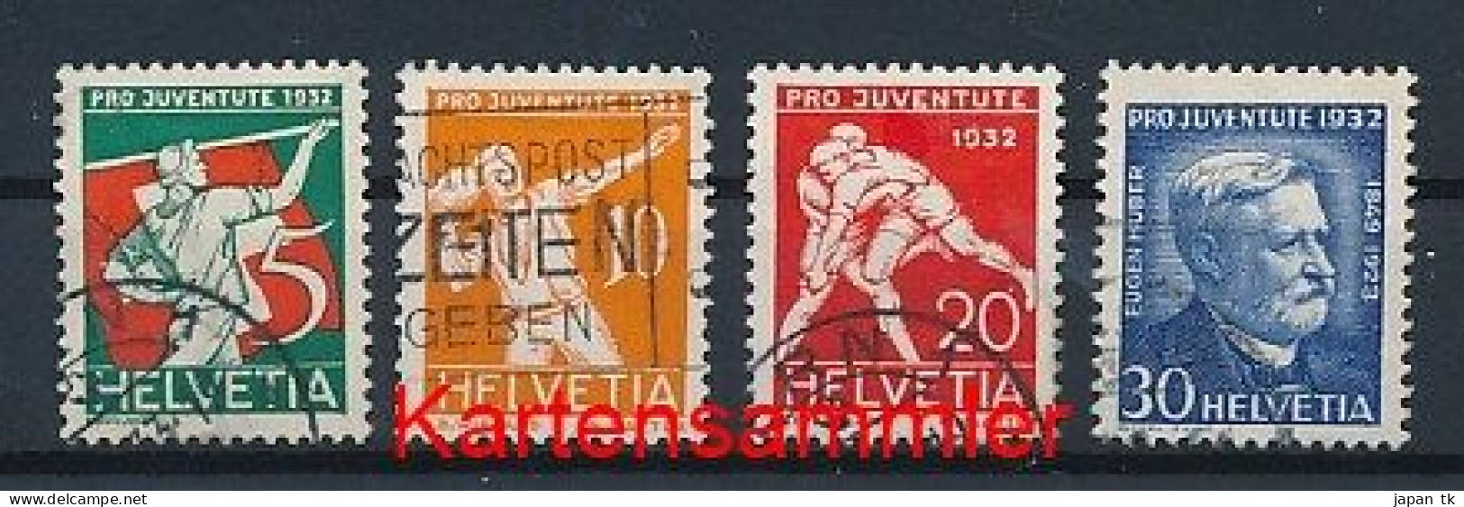 SCHWEIZ Mi. Nr. 262-265 „Pro Juventute“: Volkssport; Eugen Huber - Siehe Scan - Used - Used Stamps