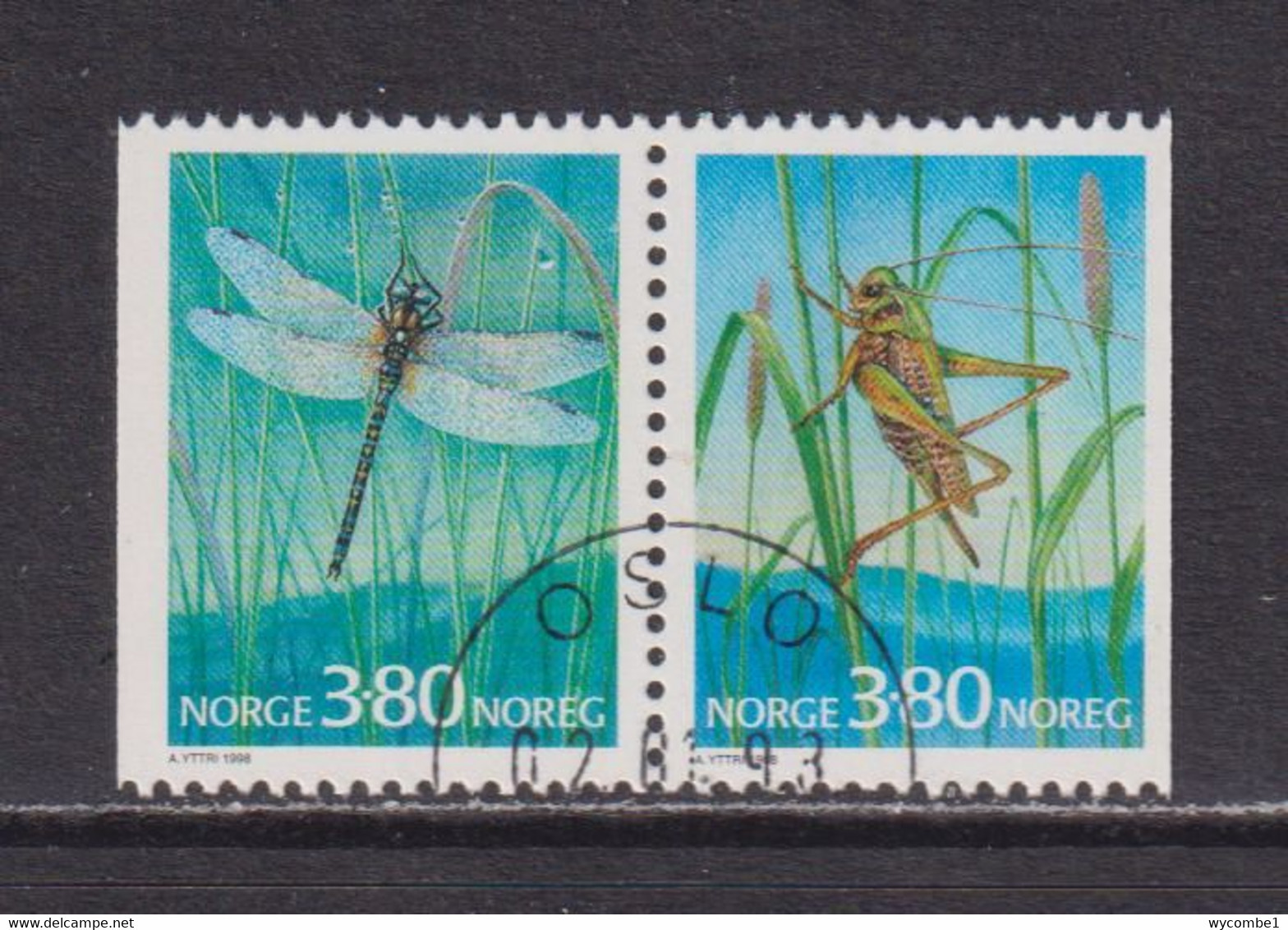 NORWAY - 1998 Insects  Booklet Pair  Used As Scan - Gebraucht