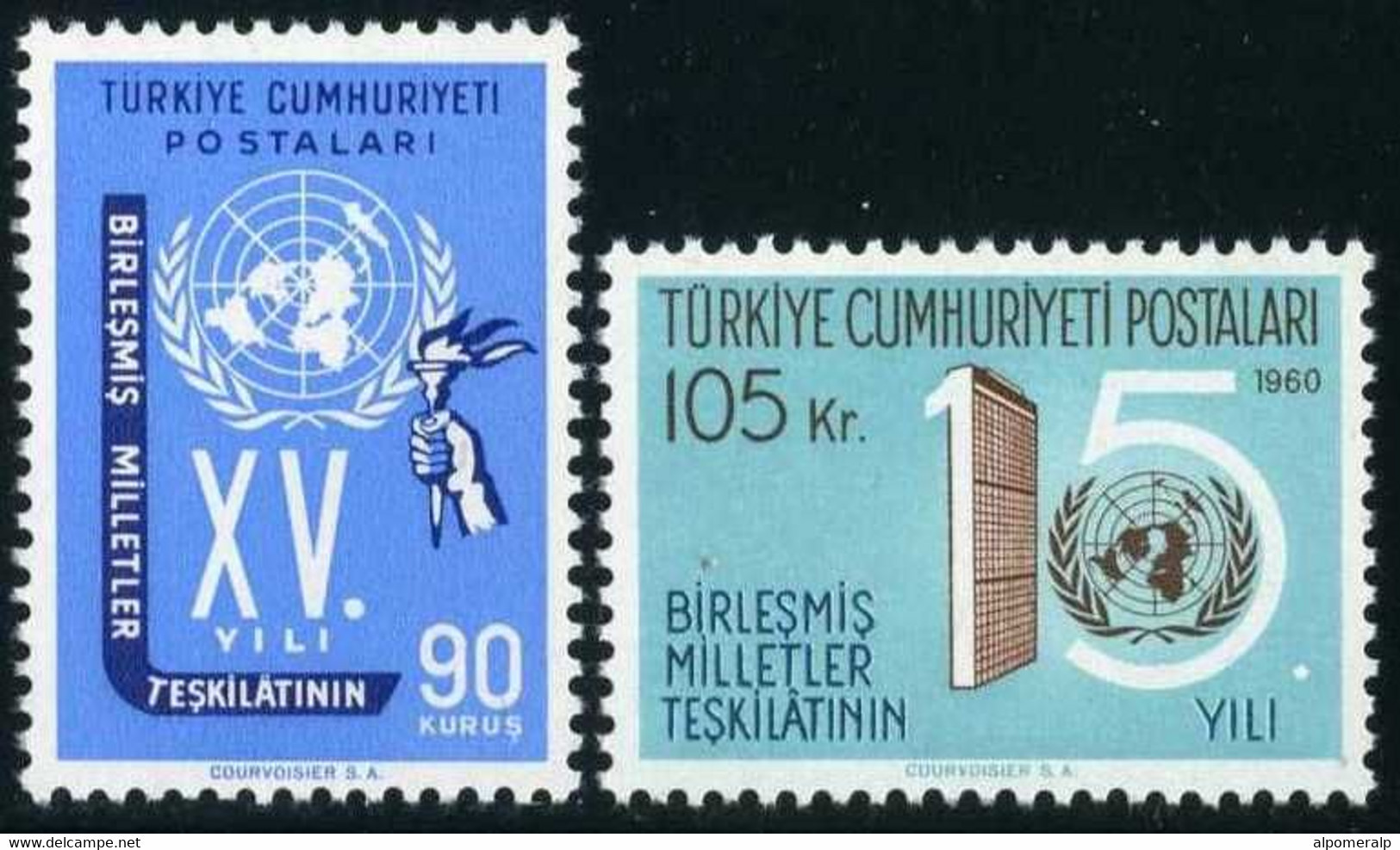 Türkiye 1960 Mi 1783-1784 MNH United Nations, U.N. - Nuevos