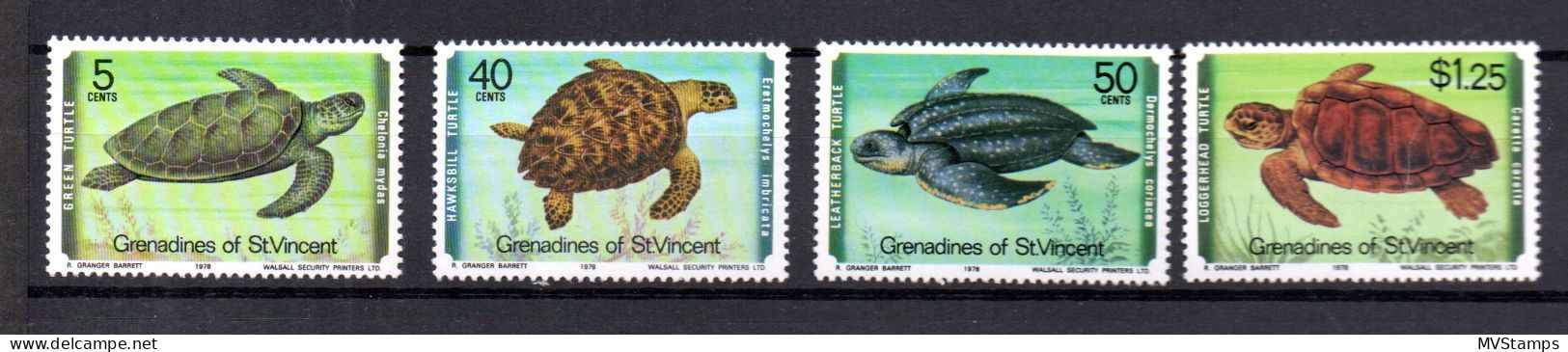 St Vincent/Grenadines 1978 Satz 156/59 Turtle/Schildkroten Postfrisch/MNH - St.Vincent (1979-...)