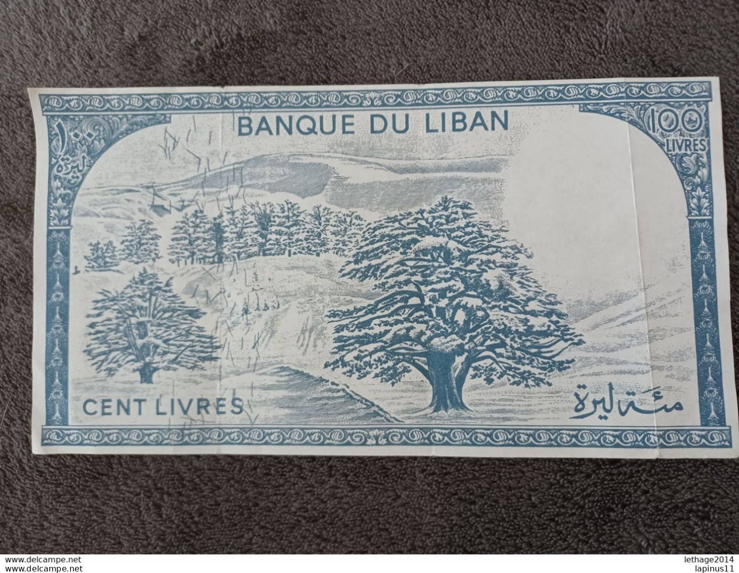 BANKNOTE 100 LIVRES DU LIBAN LARGE SIZE OF PHONE NOTEBOOK FROM BEIRUT HAMRA LEBANON VINTAGE - Advertising