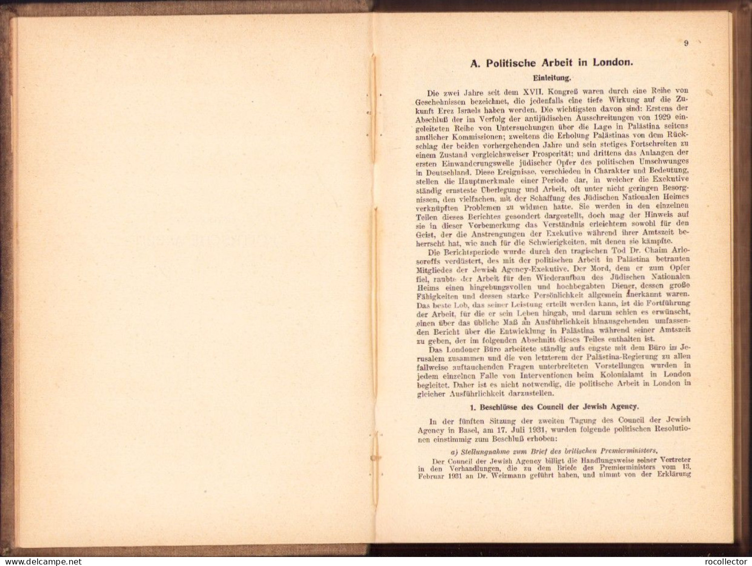 Wir Bauen Palästina Politische, Wirtschaftliche Und Kulturelle Aufbau-Arbeit Sommer 1931 Bis Sommer 1933 734SPN - Old Books