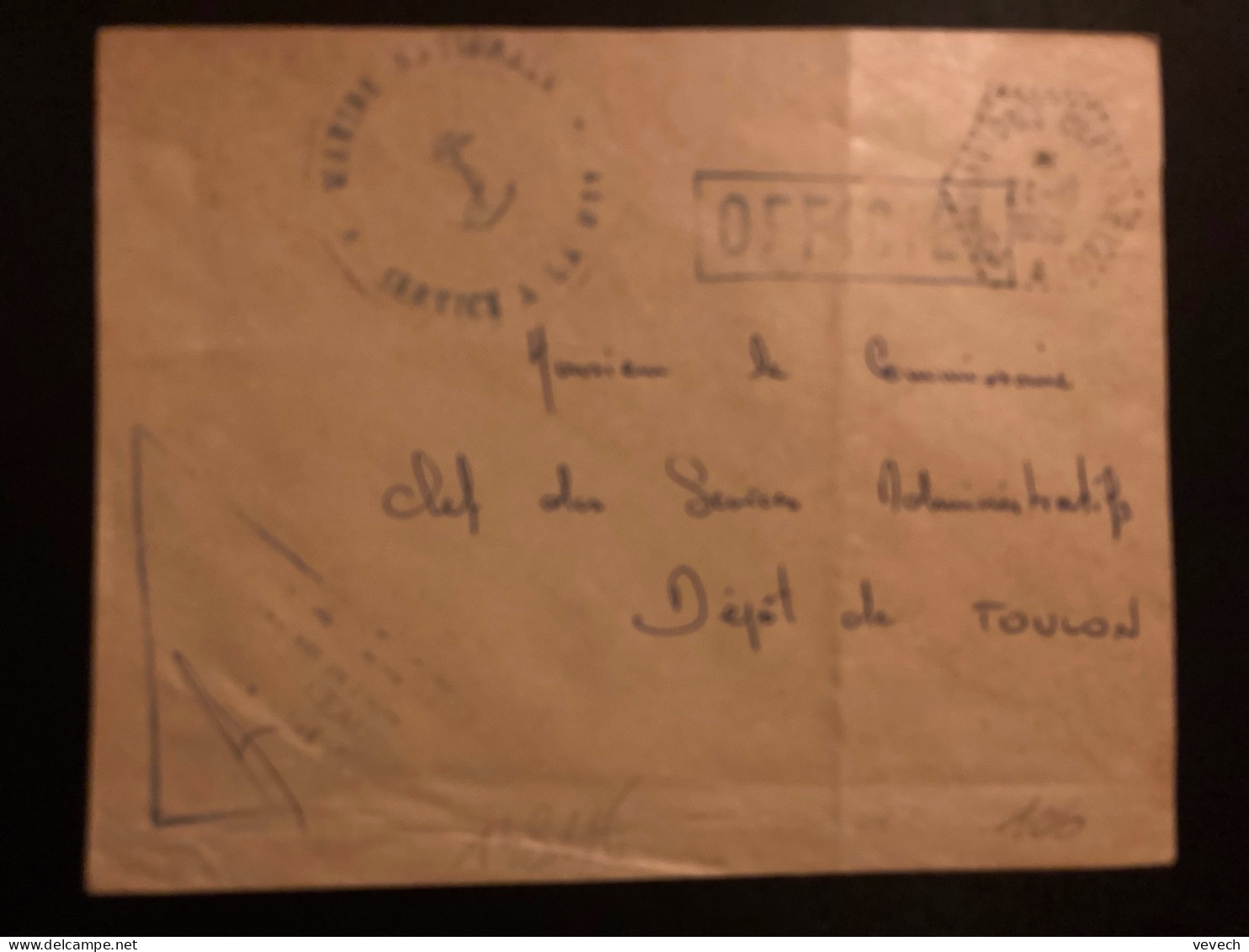 LETTRE OBL. HEXAGONALE Tiretée 24-10 1968 PORTE-AVIONS CLEMENCEAU - Naval Post