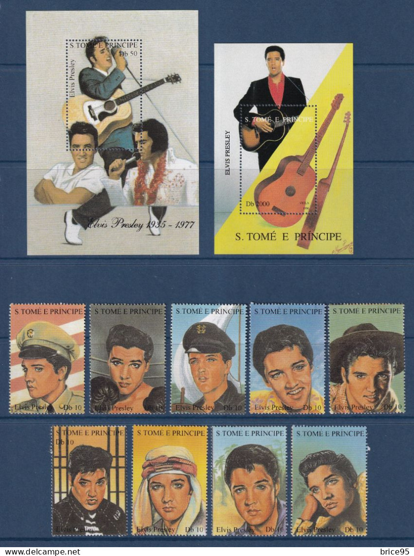 Sao Tome Et Principe - YT N° ** - Neuf Sans Charnière - Elvis Presley - Lot De Timbre - 1996 - Elvis Presley