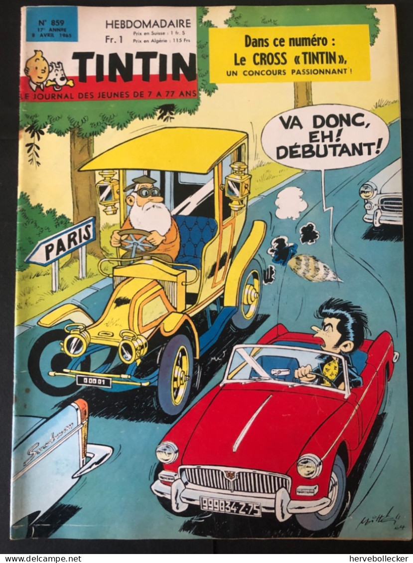 TINTIN Le Journal Des Jeunes N° 859 - 1965 - Tintin