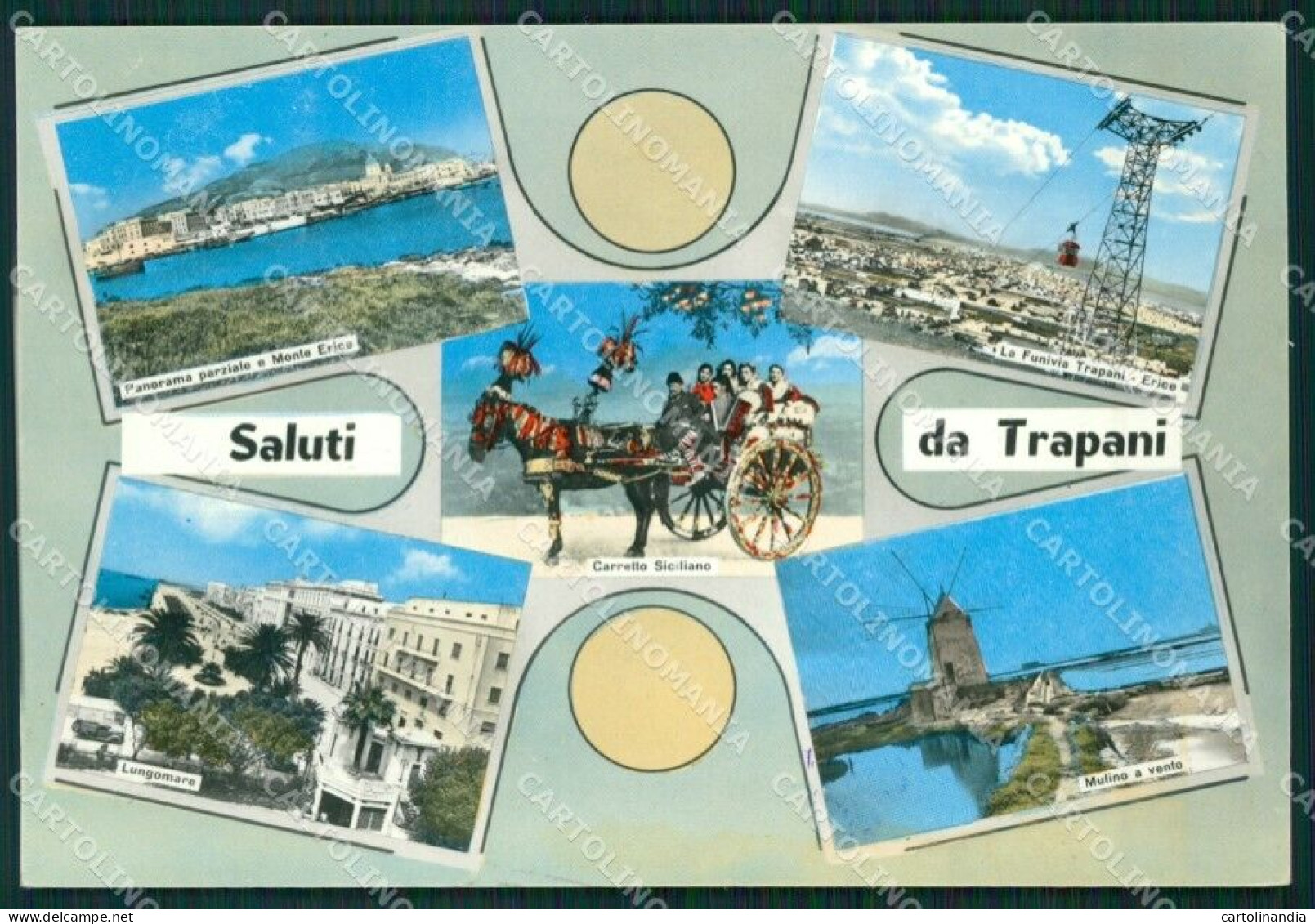 Trapani Città Saluti Da Foto FG Cartolina ZKM7916 - Trapani