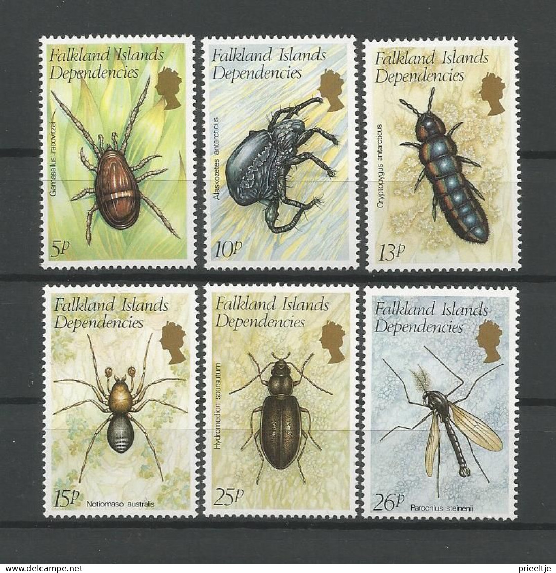 S. Georgia 1982 Insects Y.T. 105/110 ** - Géorgie Du Sud