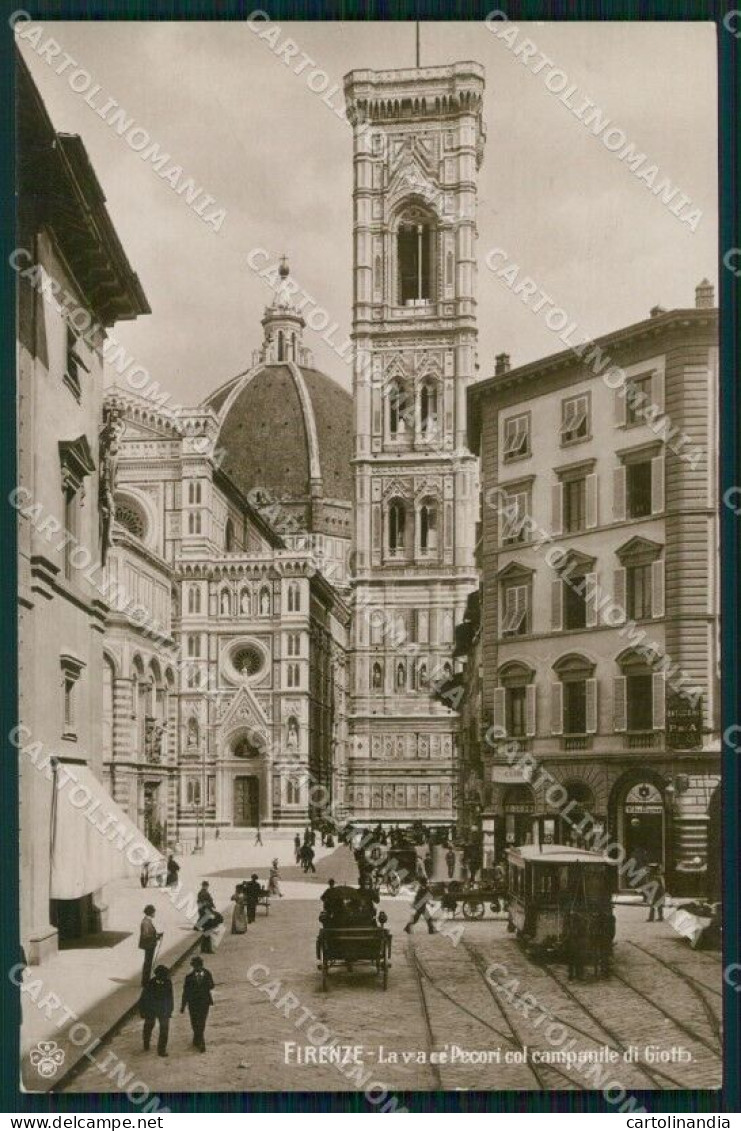 Firenze Città Via Dé Pecori Campanile Di Giotto Tram Foto Foto Cartolina WX0625 - Firenze (Florence)