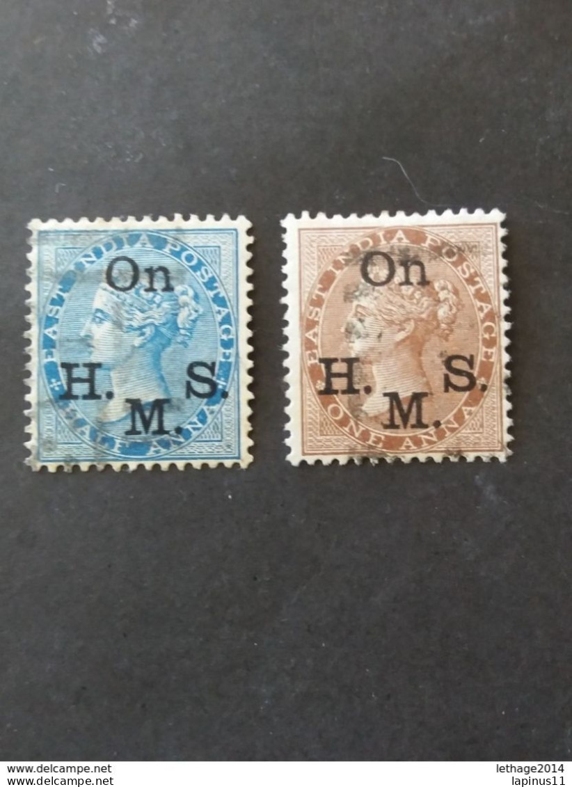 BRITISH OCCUPAZIONE COLONIE INDIA 1874-99 QEEN VICTORIA OFFICIALS Overprinted On.H.M.S. - 1858-79 Crown Colony