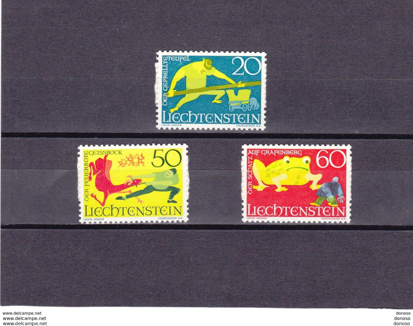 LIECHTENSTEIN 1969 LEGENDES Yvert 466-468, Michel 518-520 NEUF** MNH - Nuovi