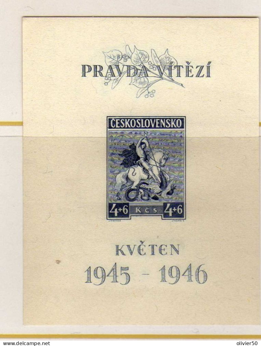 Tchecoslovaquie - 1946 - BF - Liberation -  - Neufs** - MNH - Blocks & Kleinbögen