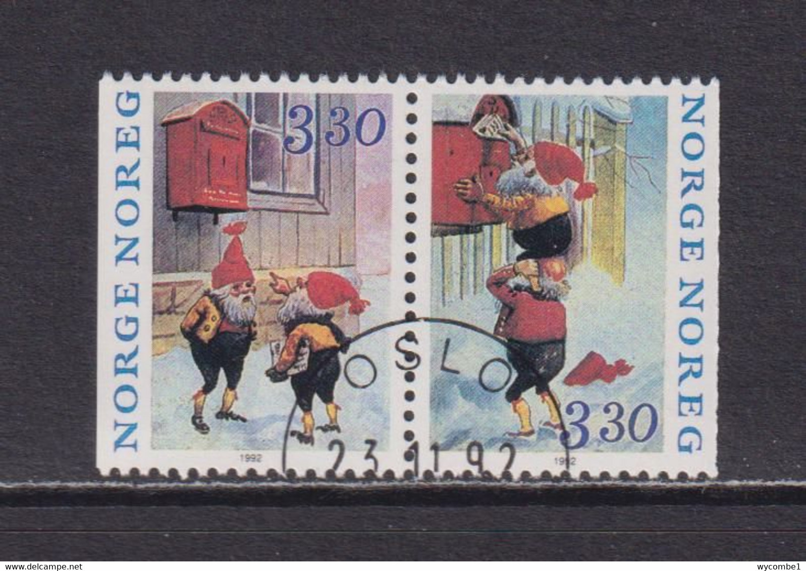 NORWAY - 1992 Christmas Booklet Pair Used As Scan - Used Stamps