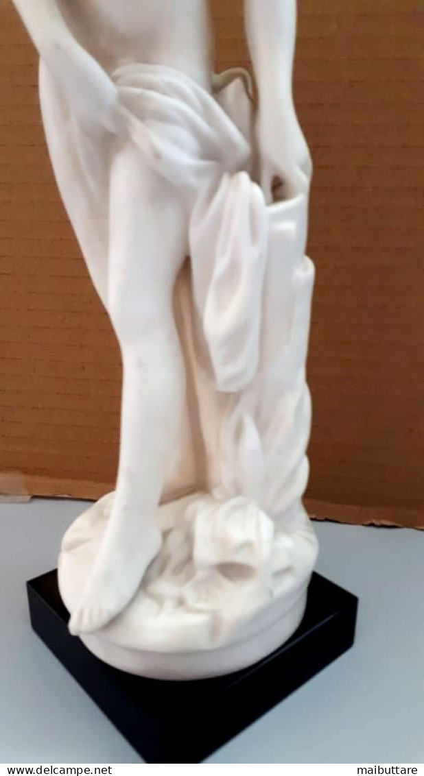 Statua Di Donna In Polvere Di Marmo. Altezza Cm. 30 Vintage In Buone Condizioni - Stone & Marble