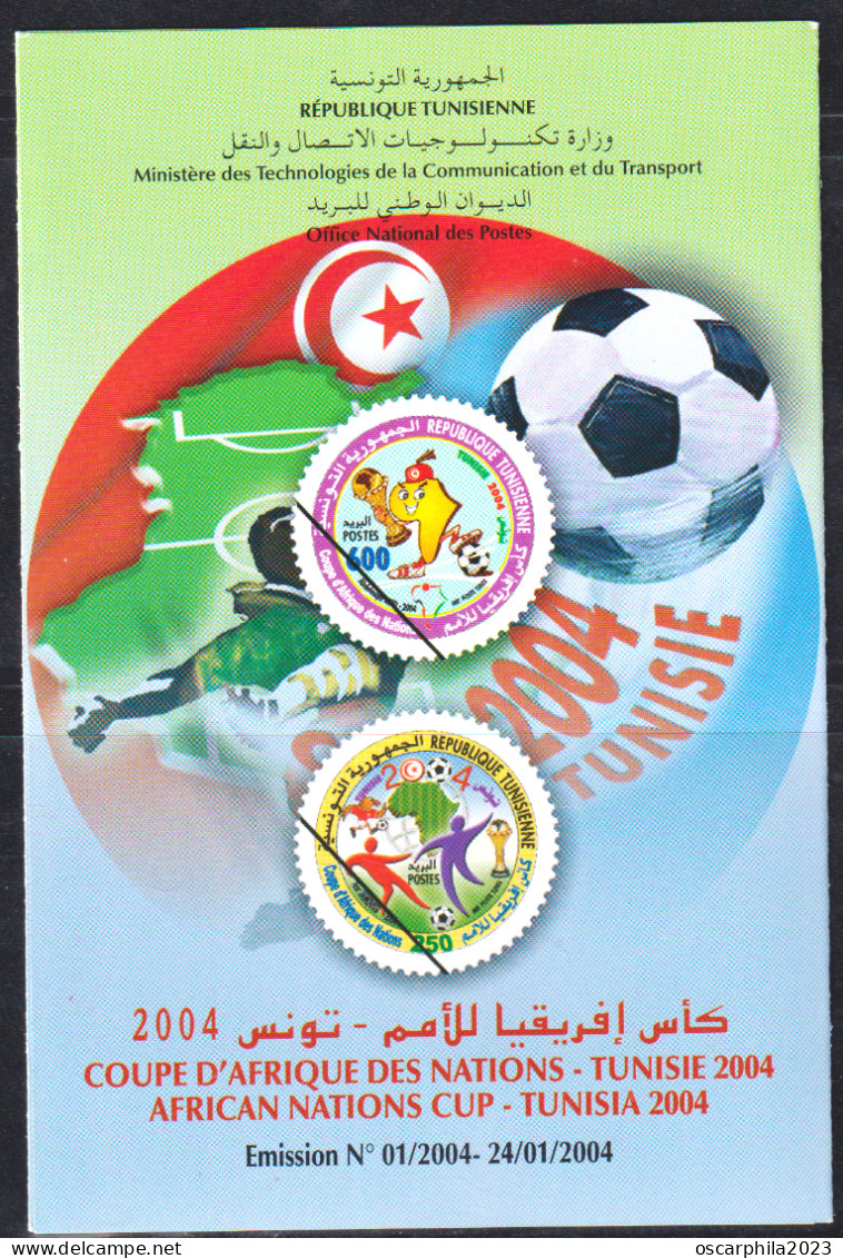 2004 -Tunisie/ Y&T 1506-1507 -Coupe D'Afrique Des Nations De Football 2004 -  Prospectus - Ungebraucht