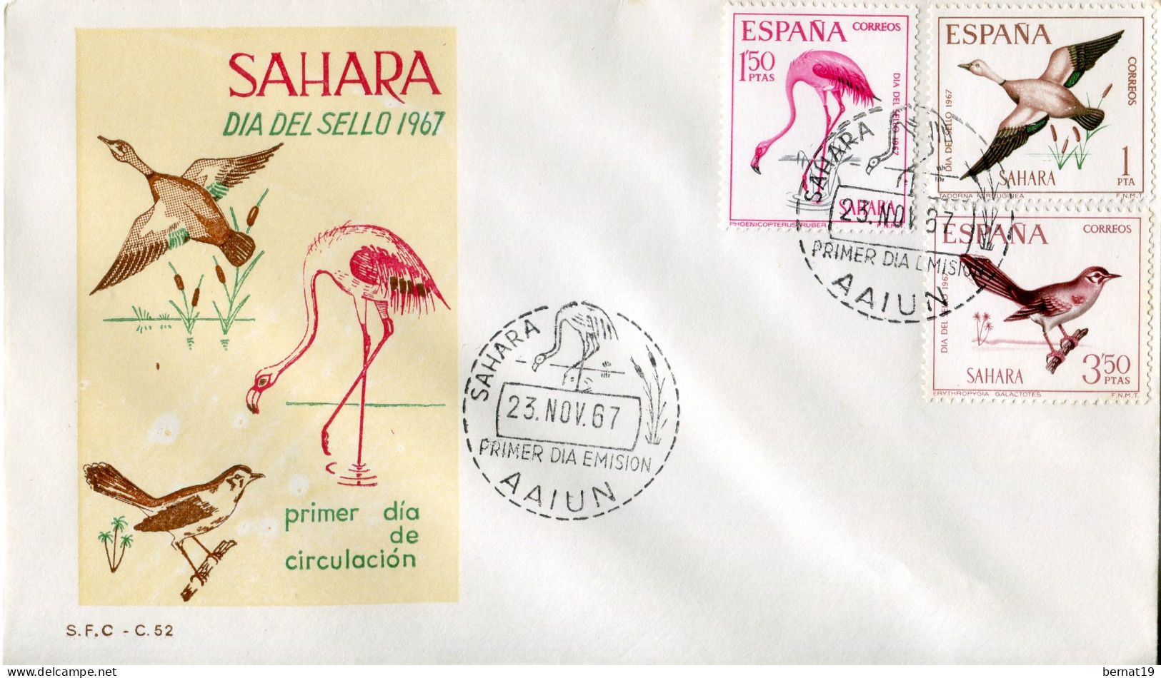 Sahara 1967. Edifil 262-64 FDC. - Sahara Español