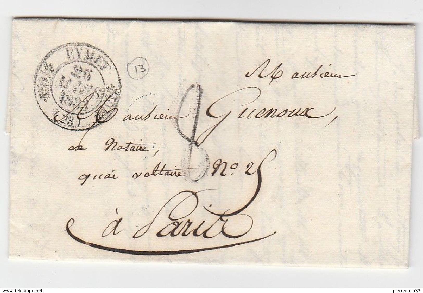 Lettre Avec Cachet Type 11 Eymet, 1833 - 1801-1848: Precursors XIX