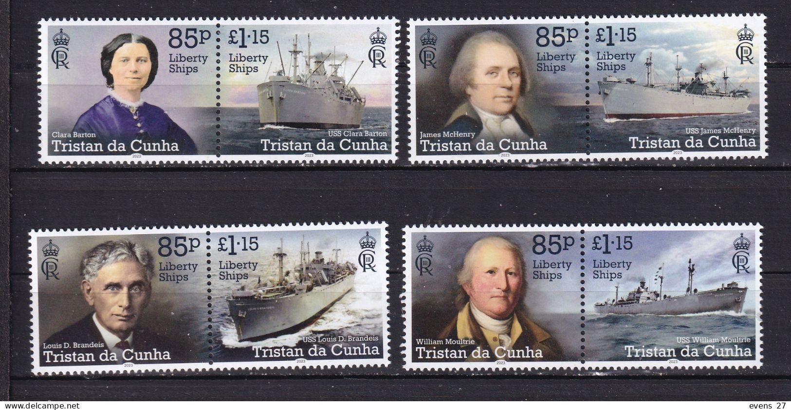 TRISTAN DA CUNHA-2023- US LIBERTY SHIPS-MNH - - Tristan Da Cunha