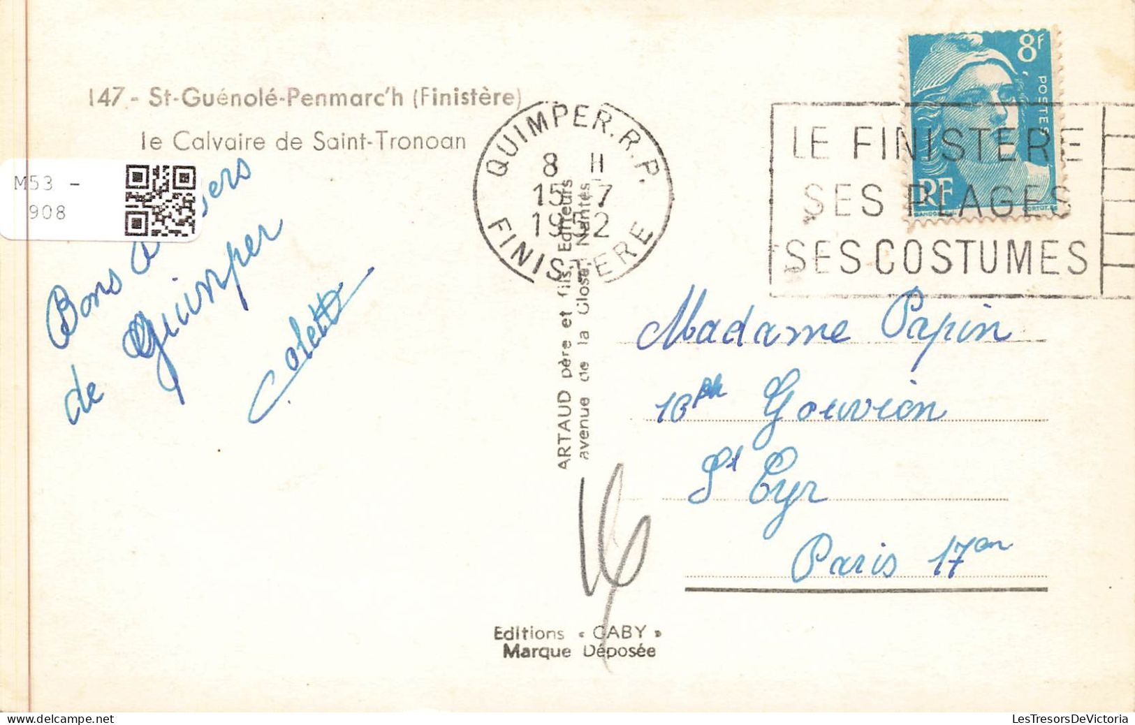FRANCE - St Guénolé Penmarc'h (Finistère) - Vue Sur Le Calvaire De Saint Tronoan - Statues - Carte Postale Ancienne - Penmarch