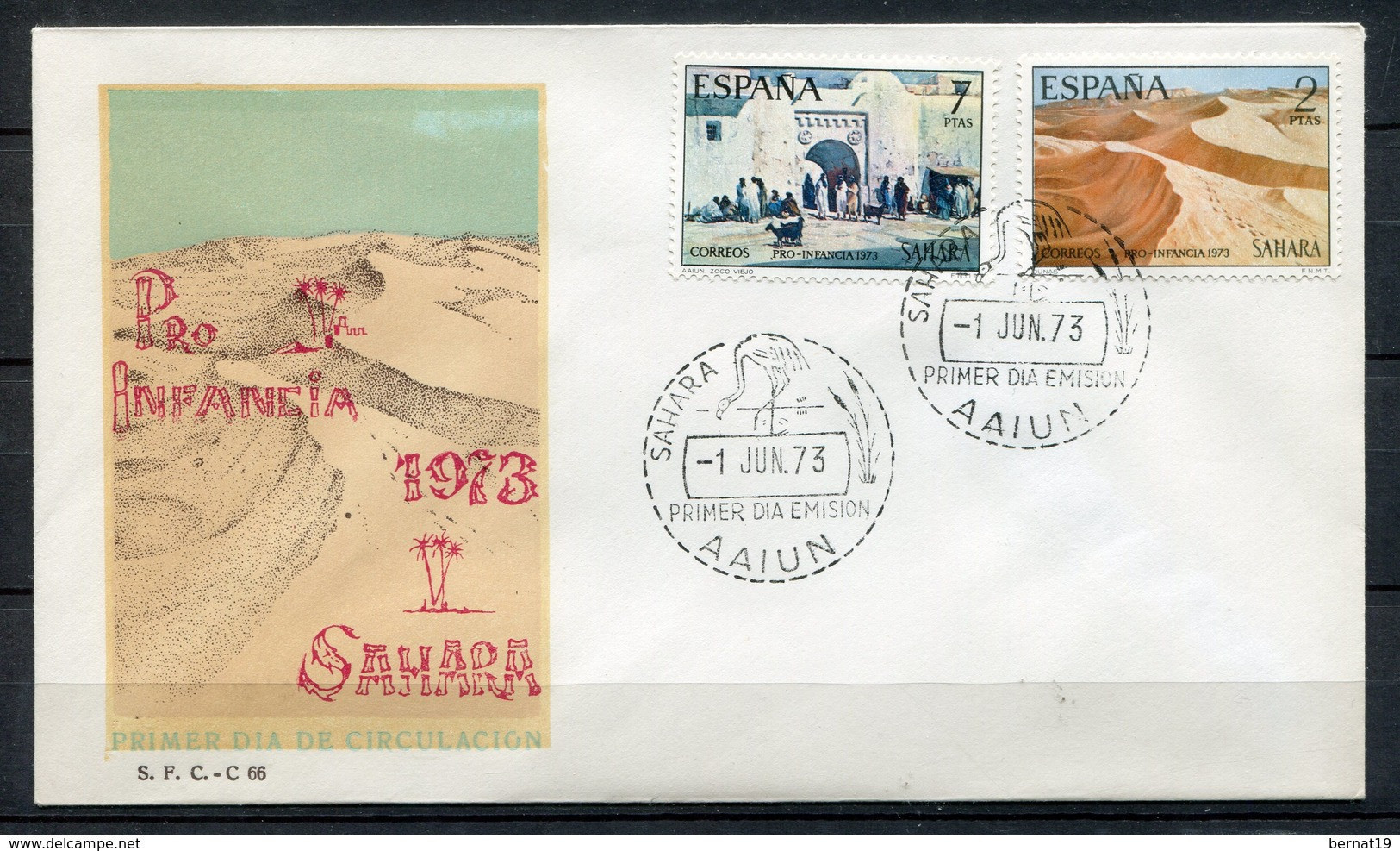 Sahara 1973. Edifil 310-11. FDC. - Sahara Español