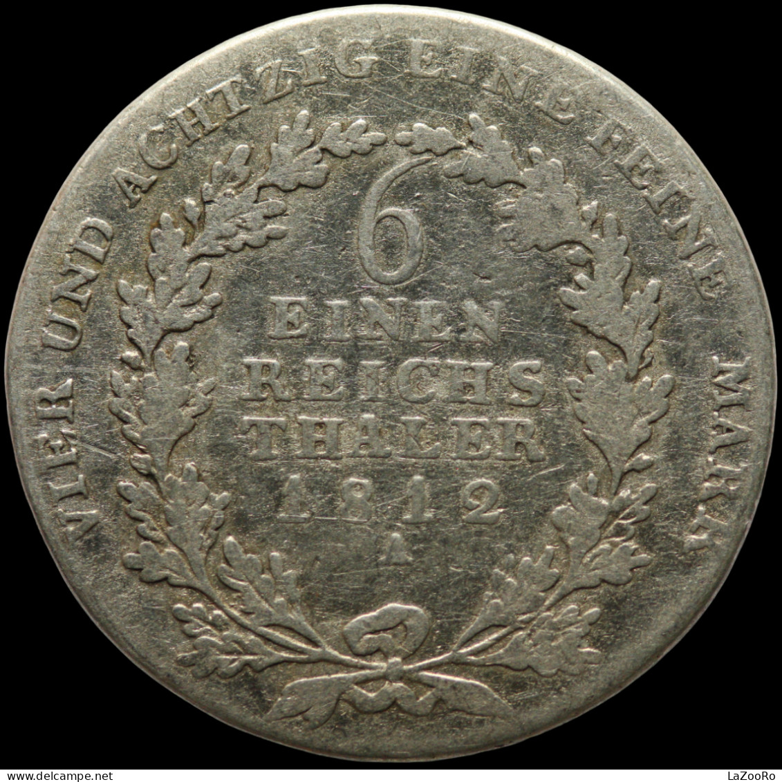 LaZooRo: Germany PRUSSIA 1/6 Thaler 1812 A F / VF - Silver - Petites Monnaies & Autres Subdivisions