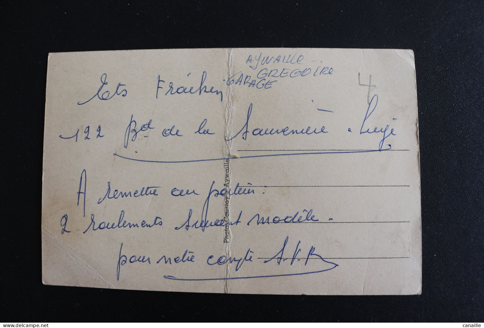 S-C-47 /Liège -  Aywaille Maison Gregoire, Garage / 19? (Attention !! La Carte A Ete Plier Au Centre En Deux ) - Aywaille