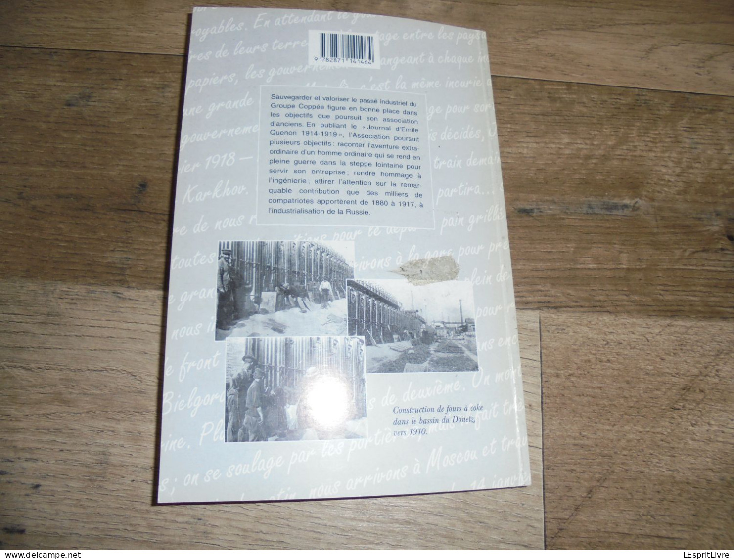 JOURNAL D' EMILE QUENON Chef de Chantier en Russie Régionalisme Guerre 14 18 Hainaut Industrie Belge Boussu Tsar Coppée