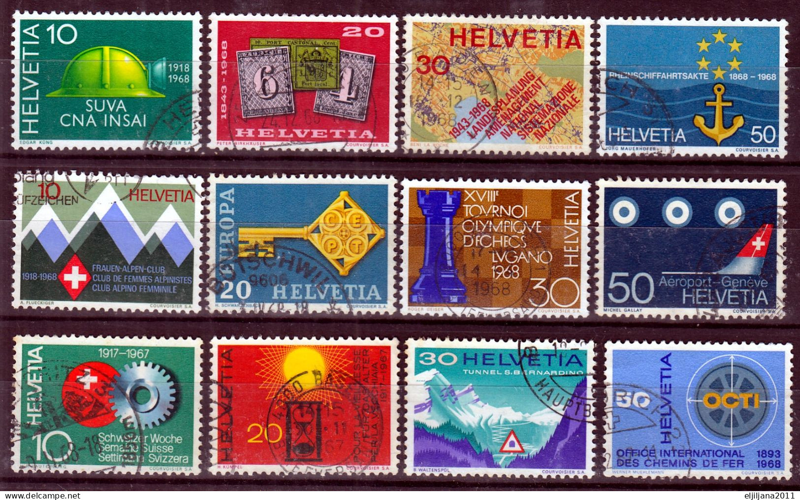 Switzerland / Helvetia / Schweiz / Suisse 1967 - 1968 ⁕ Nice Collection / Lot Of 32 Used Stamps - See All Scan - Gebruikt