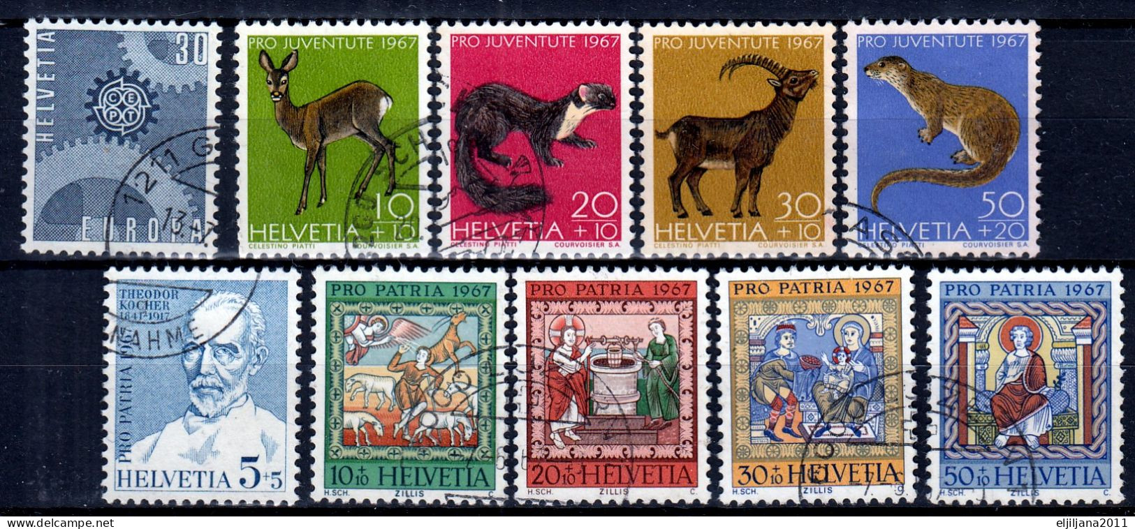 Switzerland / Helvetia / Schweiz / Suisse 1967 - 1968 ⁕ Nice Collection / Lot Of 32 Used Stamps - See All Scan - Gebruikt