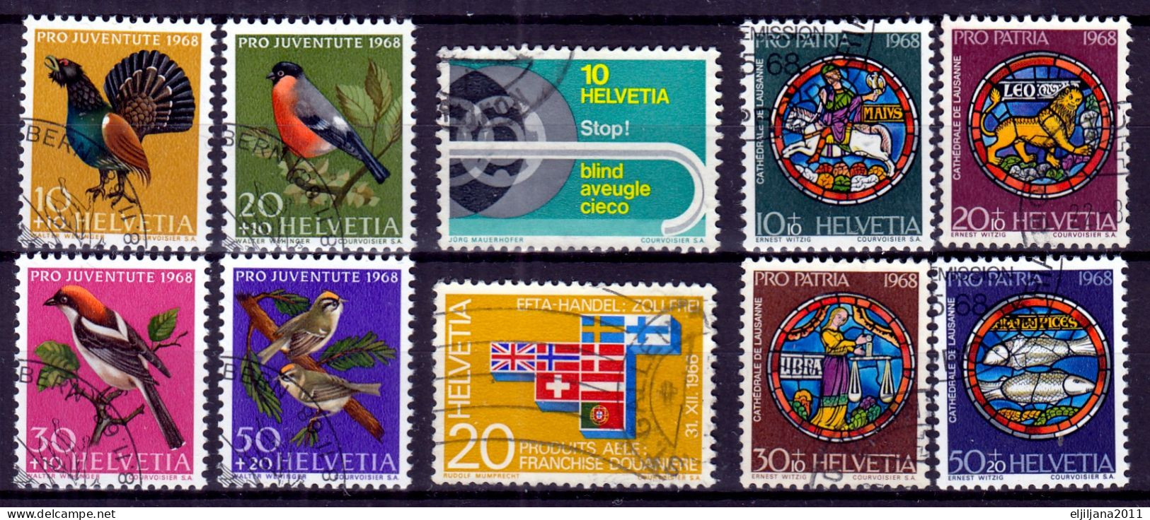 Switzerland / Helvetia / Schweiz / Suisse 1967 - 1968 ⁕ Nice Collection / Lot Of 32 Used Stamps - See All Scan - Used Stamps