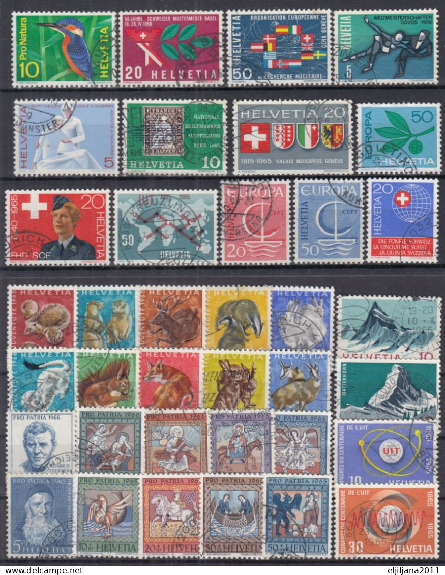 Switzerland / Schweiz 1965 - 1966 ⁕ Nice Collection / Lot Of 37 Used Stamps - See All Scan - Gebruikt