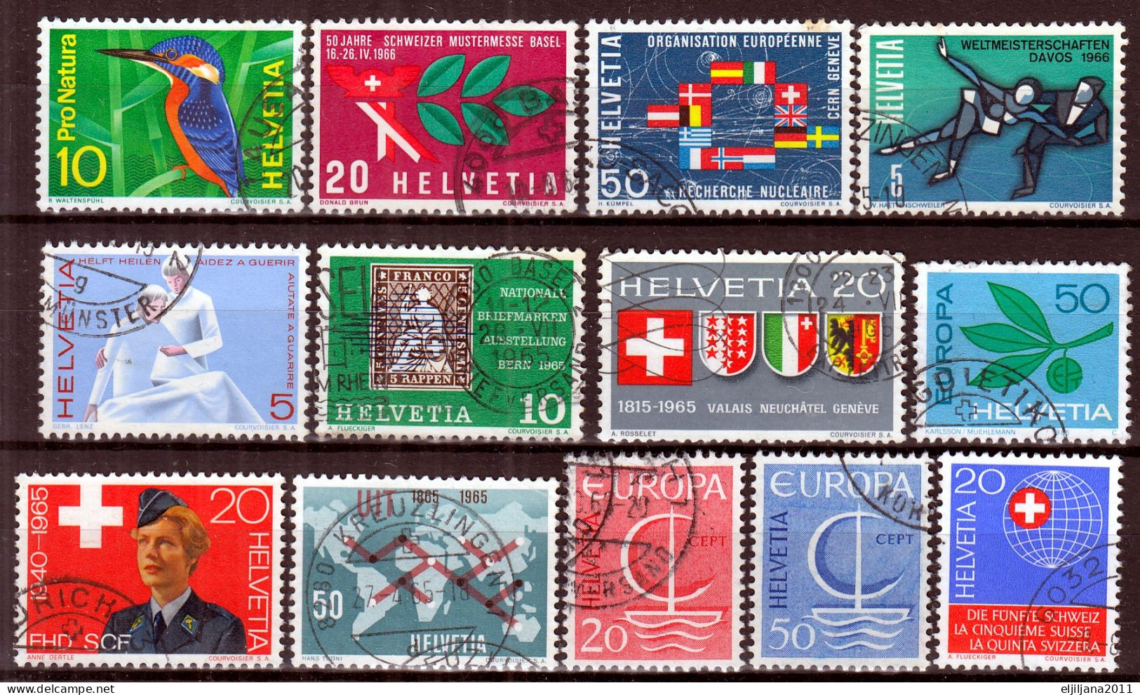 Switzerland / Helvetia / Schweiz / Suisse 1965 - 1966 ⁕ Nice Collection / Lot Of 37 Used Stamps - See All Scan - Oblitérés