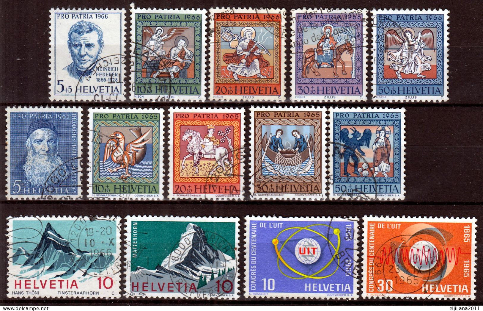 Switzerland / Schweiz 1965 - 1966 ⁕ Nice Collection / Lot Of 37 Used Stamps - See All Scan - Gebruikt