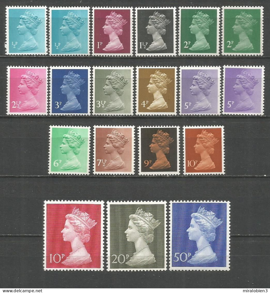 GRAN BRETAÑA YVERT NUM. 605/620 ** SERIE COMPLETA SIN FIJASELLOS - Unused Stamps