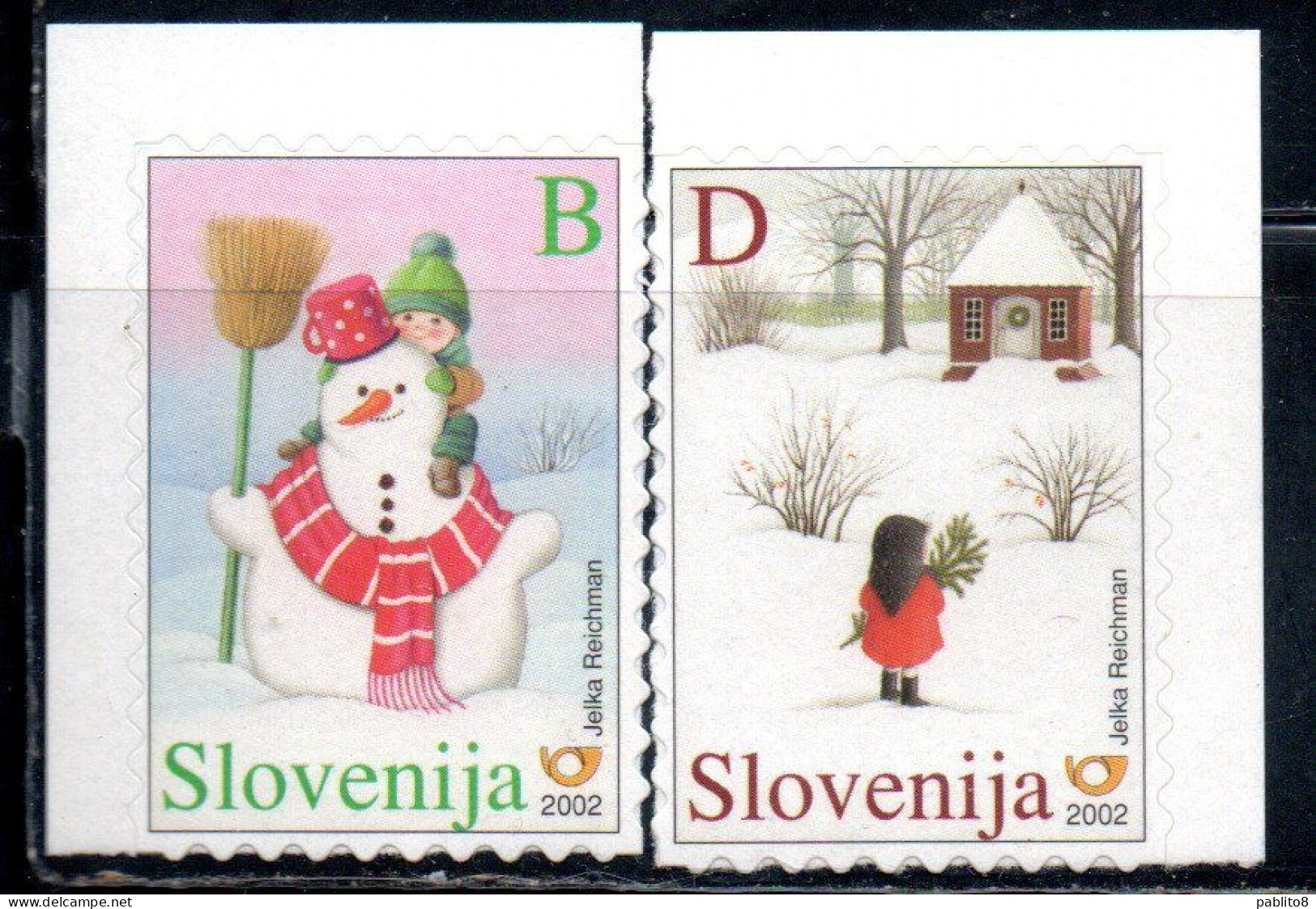 SLOVENIA SLOVENIJA SLOVENIE SLOWENIEN 2002 CHRISTMAS NATALE NOEL WEIHNACHTEN NAVIDAD COMPLETE SET SERIE COMPLETA MNH - Slovenië