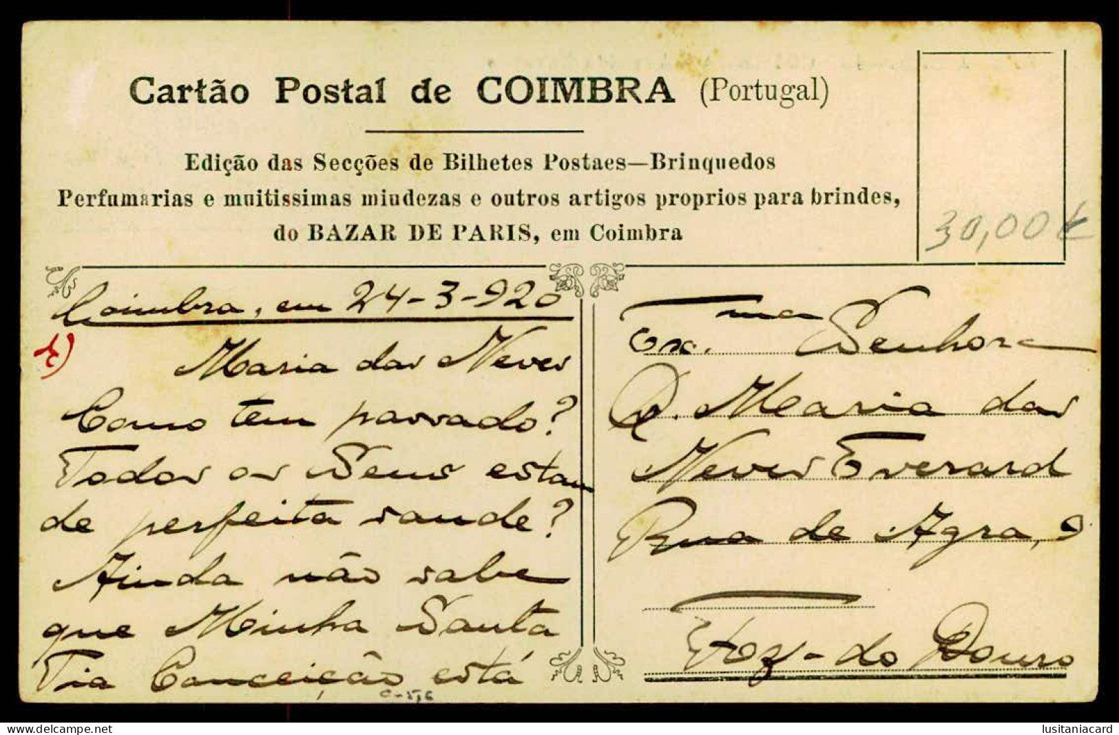COIMBRA - Avenida Navarro. ( Ed. S.E. & C.S. Nº 13) Carte Postale - Coimbra